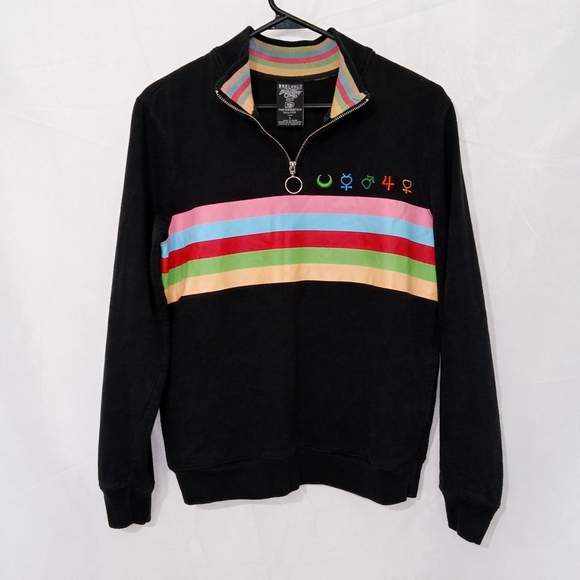 Boxlunch Tops - BoxLunch Sailor Moon Sailor Scouts Quarter Zip Sweatshirt Womens S Anime Stripe